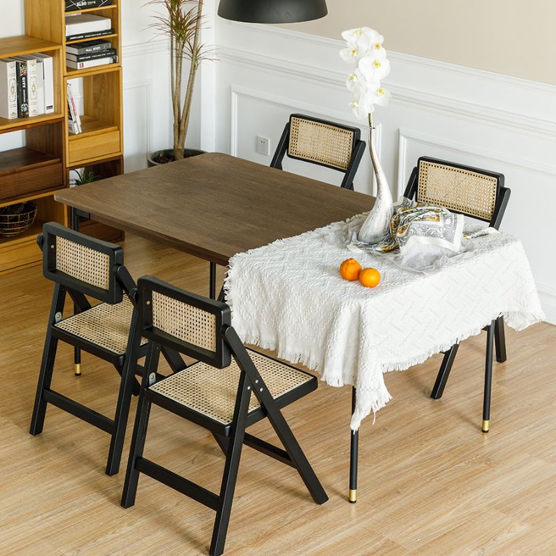 Solid Wood Side Chair Modern Style Folding Dining Chair for Home