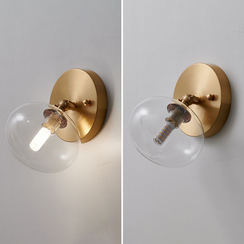 1-Light Sconce Light Fixture Modern Style Metal Wall Lighting for Bedroom