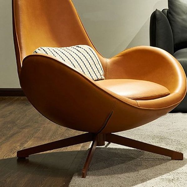 33.85" Wide Arm Chair Flared Arms Accent Chair with 4-Star Leg