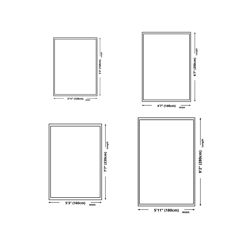 Dark Gray Modern Rug Polyester Moon Indoor Rug Non-Slip Backing Rug for Living Room