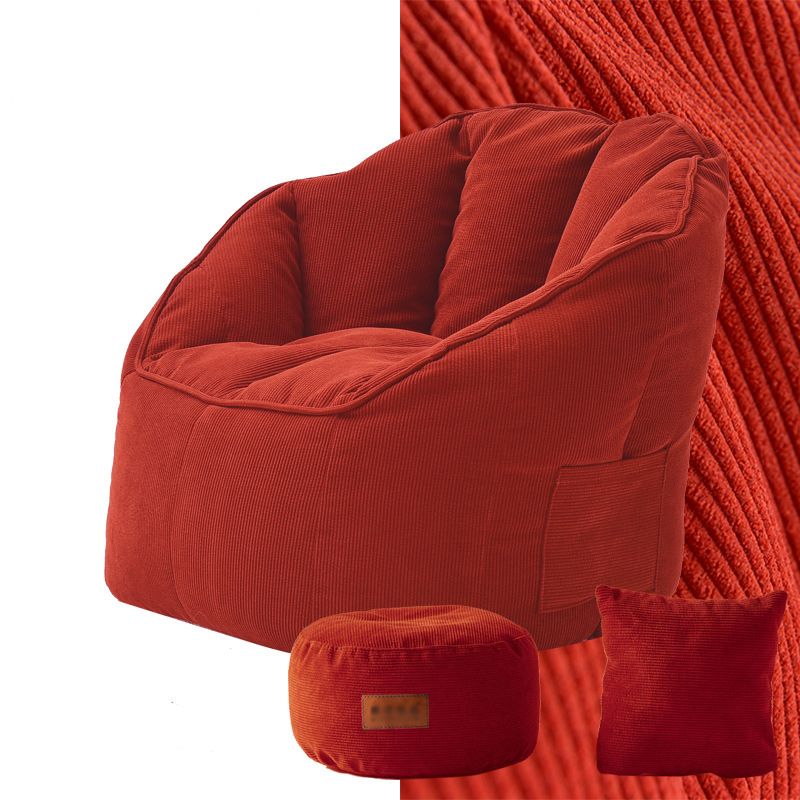 Bonded Leather/Corduroy Arms Included Chair 29.5"L Chair for Living Room