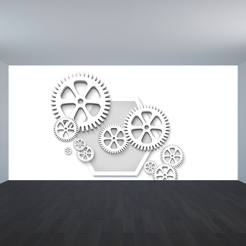 Gearwheel Customized Wall Mural Mildew Resistant Wallpaper for Dining Room