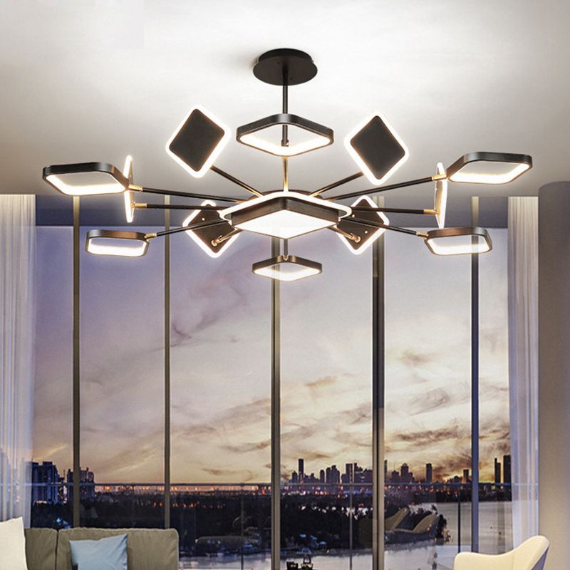 Sputnik Sala de estar Candelier Candelier Metal LED Modern Hanging Chandelier