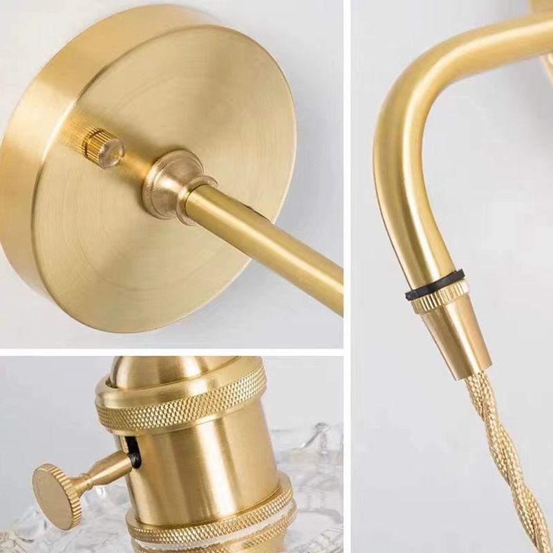 Modern Simple Wall Mounted Lamp Glass Wall Sconce for Living Room