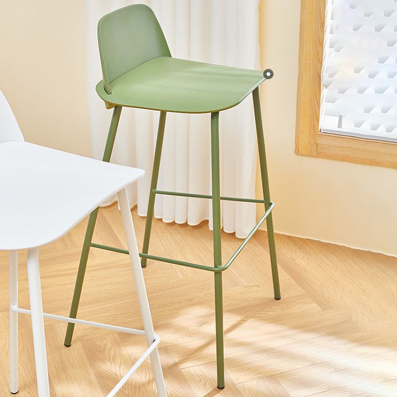 Low Back Counter Stools Modern Footrest Plastic Indoor Bar & Counter Stool