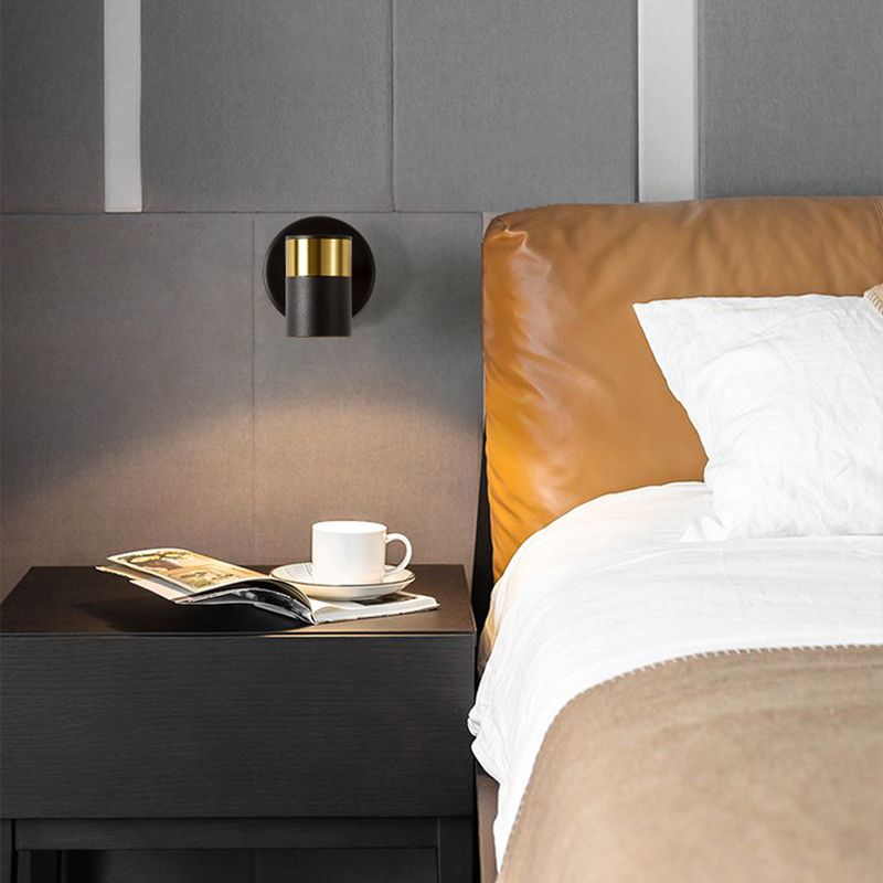 Half Cylinder Metal Wall Sconce Modern Style 1-Light Reading Wall Mount Lighting