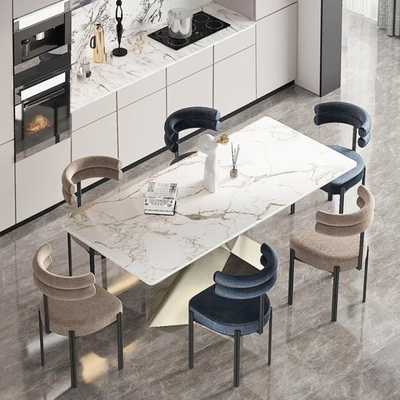 Nordic Style Colorful Side Chair Flannelette Side Dining Chair for Home Use