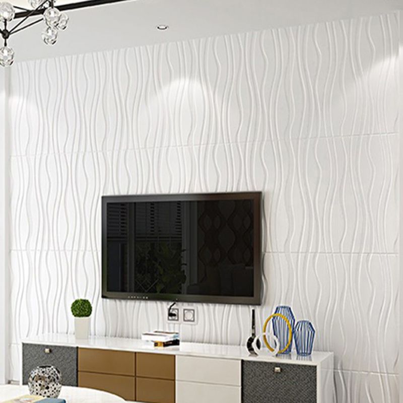Backsplash Panels 3D Embossed Peel and Stick Wall Paneling for Living Room