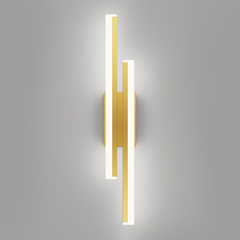 Nordic Style Iron Wall Light Strip Shape Wall Lamp with Acrylic Shade for Bedroom