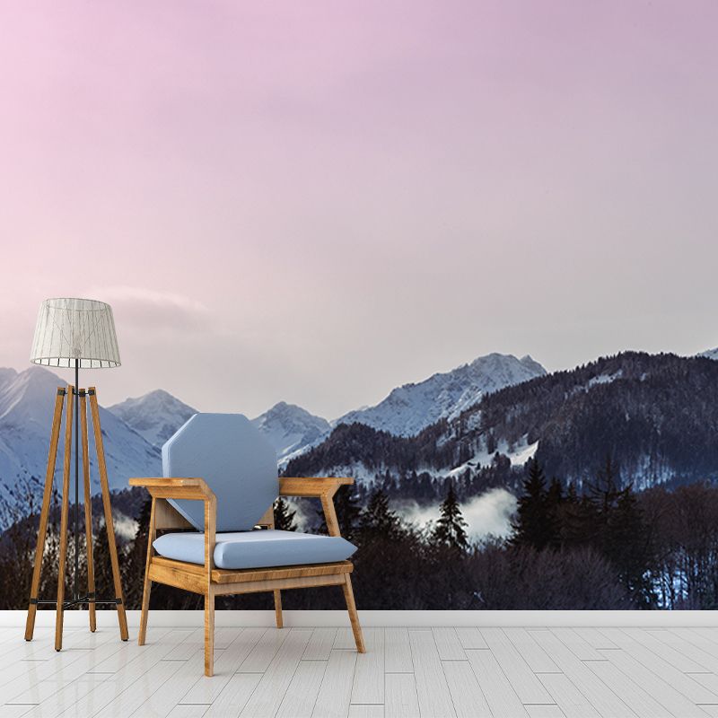 Majestic Mountains Photography Mural Wallpaper Environment Friendly Living Room Wall Mural