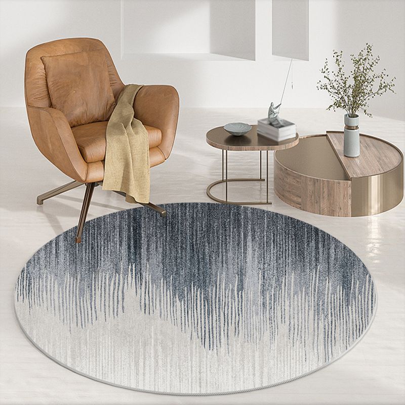 Round Graphic Print Rug Polyester Casual Carpet Pet Friendly Area Rug for Living Room