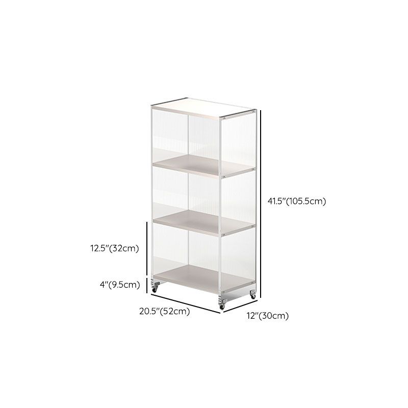 Contemporary Closed Back Bookshelf Acrylic Bookcase for Home Office