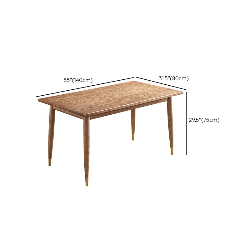 Contemporary 1/2/5/7 Pieces Furniture Rectangle Solid Wood Dining Set in Brown