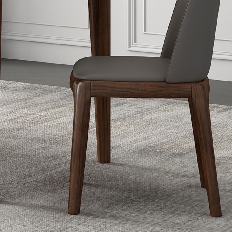 Modern Style Sintered Stone Dining Set Wood 1/3/4/5/7 Pieces Dining Set for Dining Areas