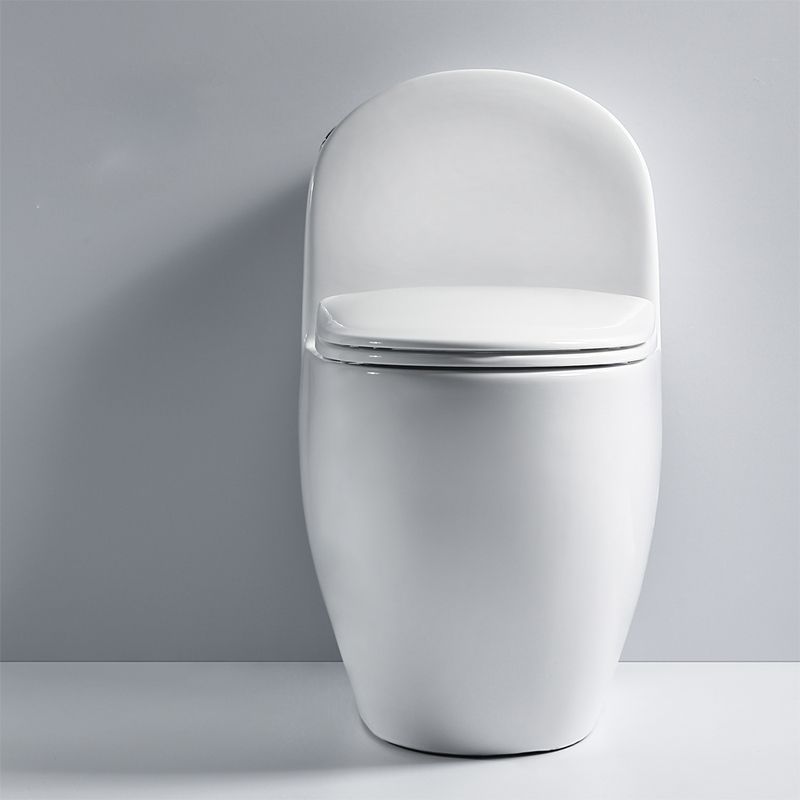 Contemporary Ceramic Toilet Bowl White Floor Mounted Urine Toilet with Seat for Washroom