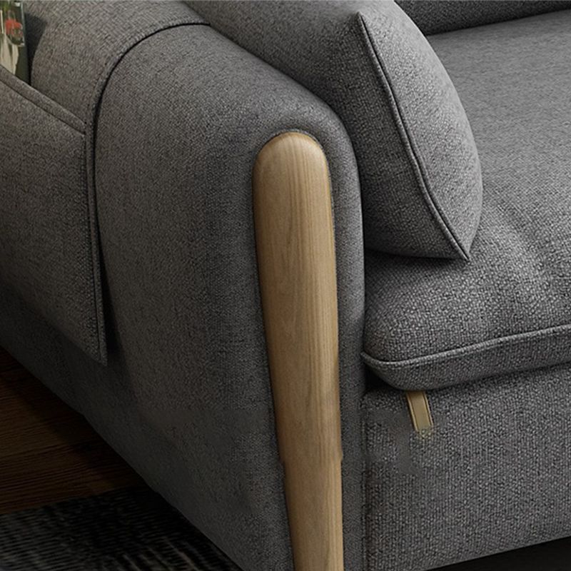 Nordic Living Room Sofa Pillow Top Arm Cushions Wooden Sofa Chaise