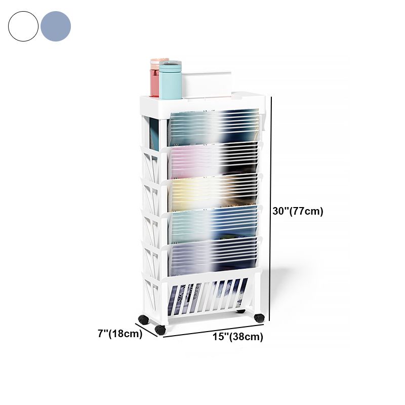 Plastic Closed Back Geometric Bookshelf Contemporary Bookshelf for Classroom