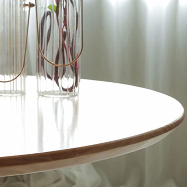 Solid Wood Dining Table Contemporary Oval Dinner Table for Home Kitchen Dinner