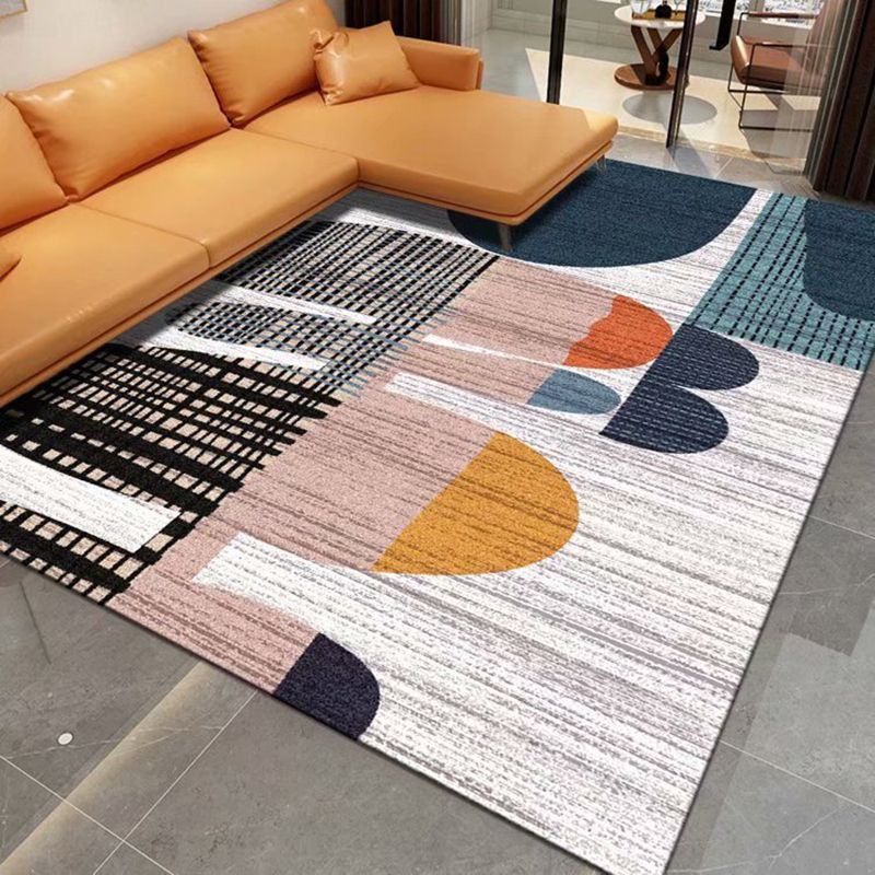 Modern Geometric Pattern Rug Creative Carpet Polyester Rug for Home Decoration
