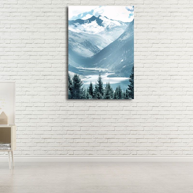 Toile murale texturée de couleur pastel pour salon, paysage naturel