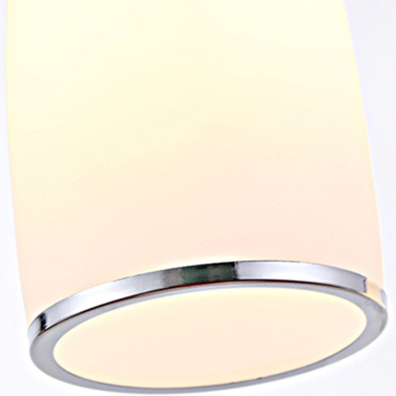 Salle à manger suspendue pendante de style moderne avec une teinte en verre blanc