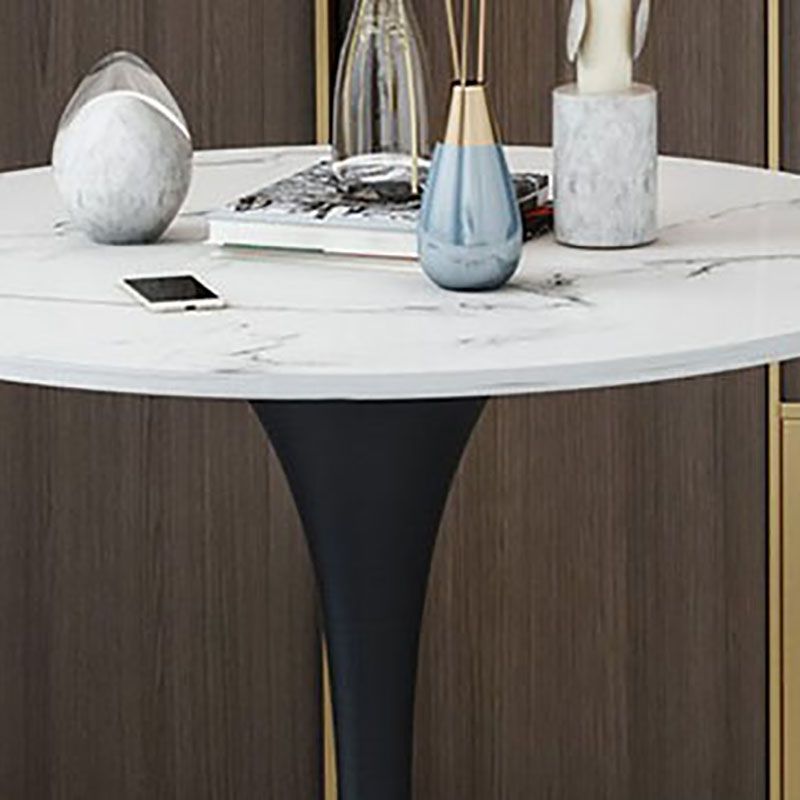 Modern Style Round Dining Table Sintered Stone Tulip Table for Dining Room