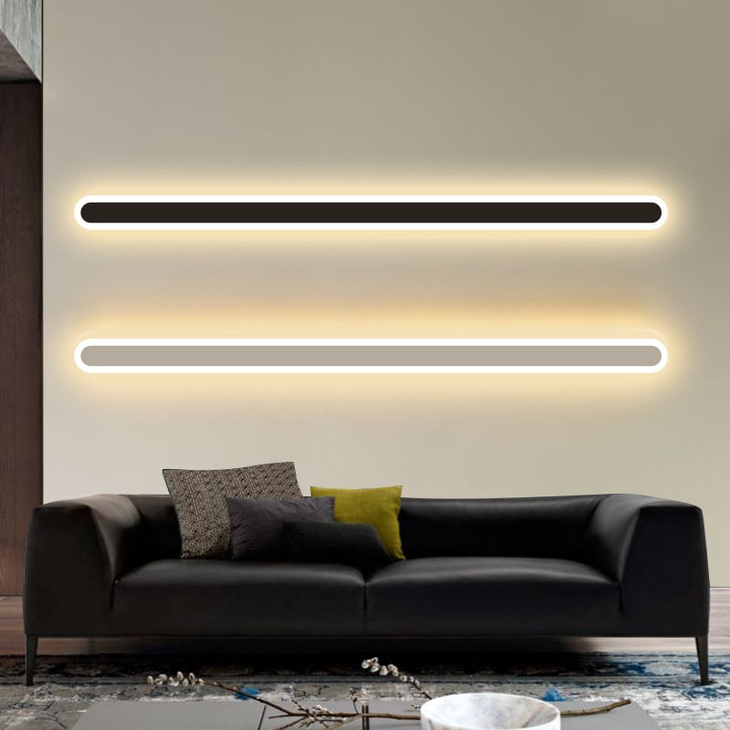 Lampes murales linéaires de style moderne métal 1 éclairage mural clair