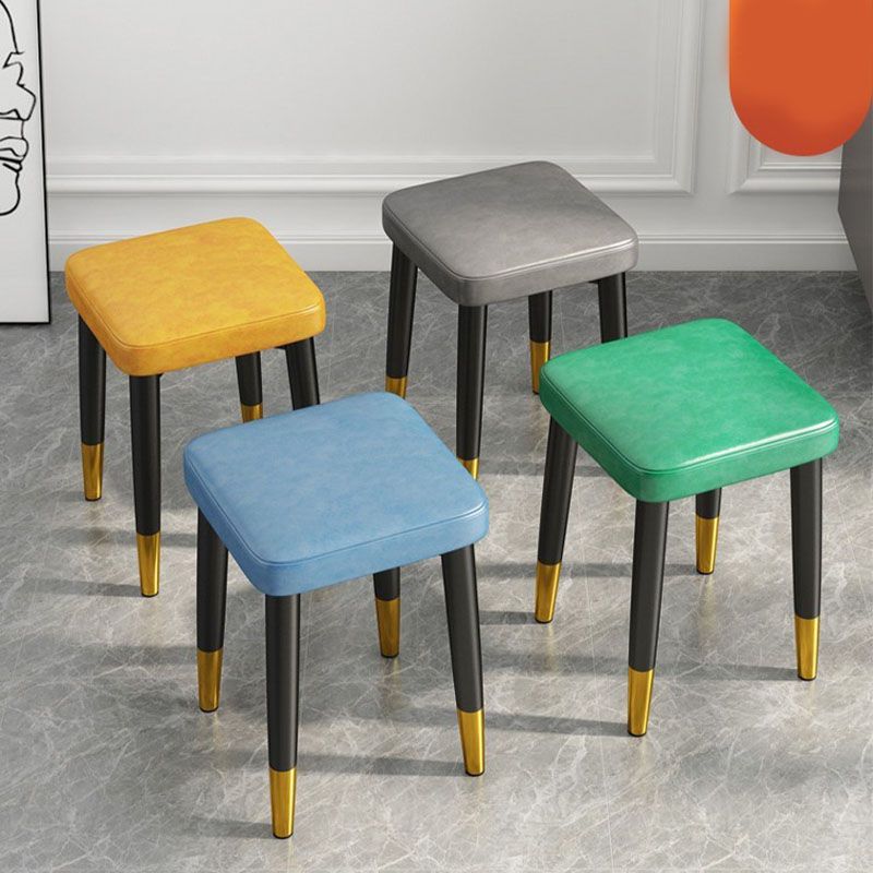 Modern Ottoman Cotton Fade Resistant Solid Color Square Ottoman