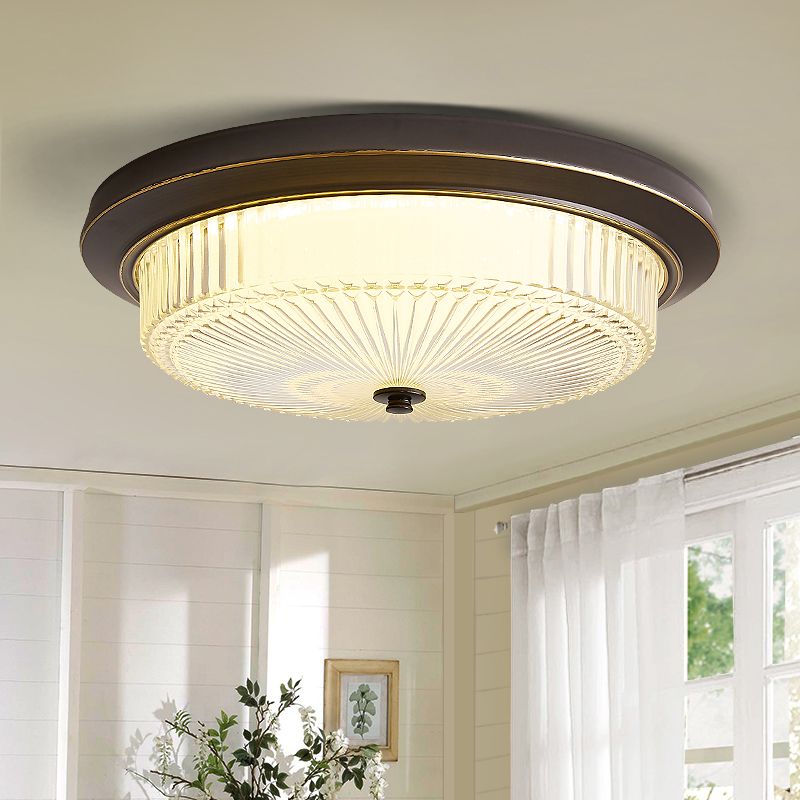 Flush Mount Ceiling Light American Country Style Indoor Round Shape Ceiling Mount Light