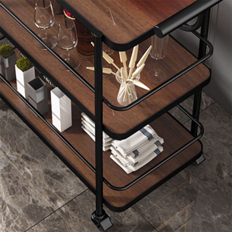 35.43" High Modern Prep Table Rolling Stone Prep Table for Dining Room