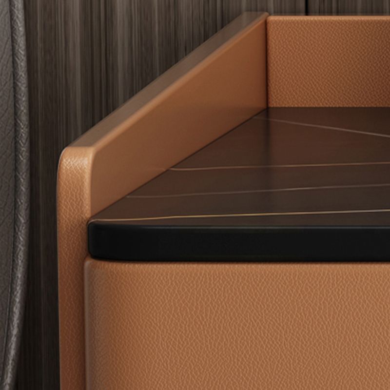 17.72" Wide Dressing Table Contemporary Stone Top Dressing Table with Drawer