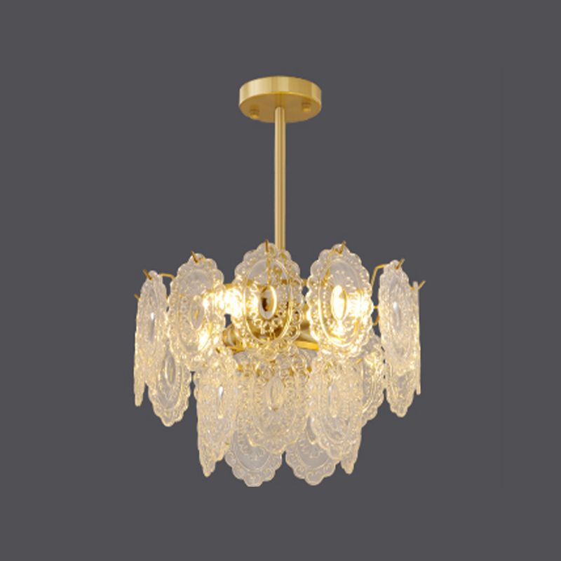 Lampada in stile moderno lampadario in metallo in metallo vetro a più luci ciondolo lampadario