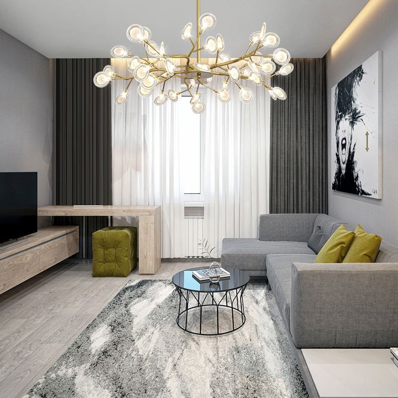 Multi-Light Firefly Decke Anhänger modernistischer Metallkronleuchter für Wohnzimmer