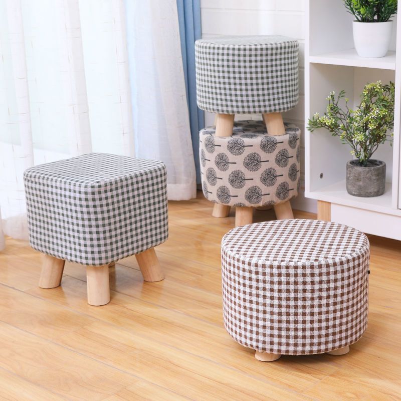Cotton Standard Stool Modern Style Simple Household Foot Stool