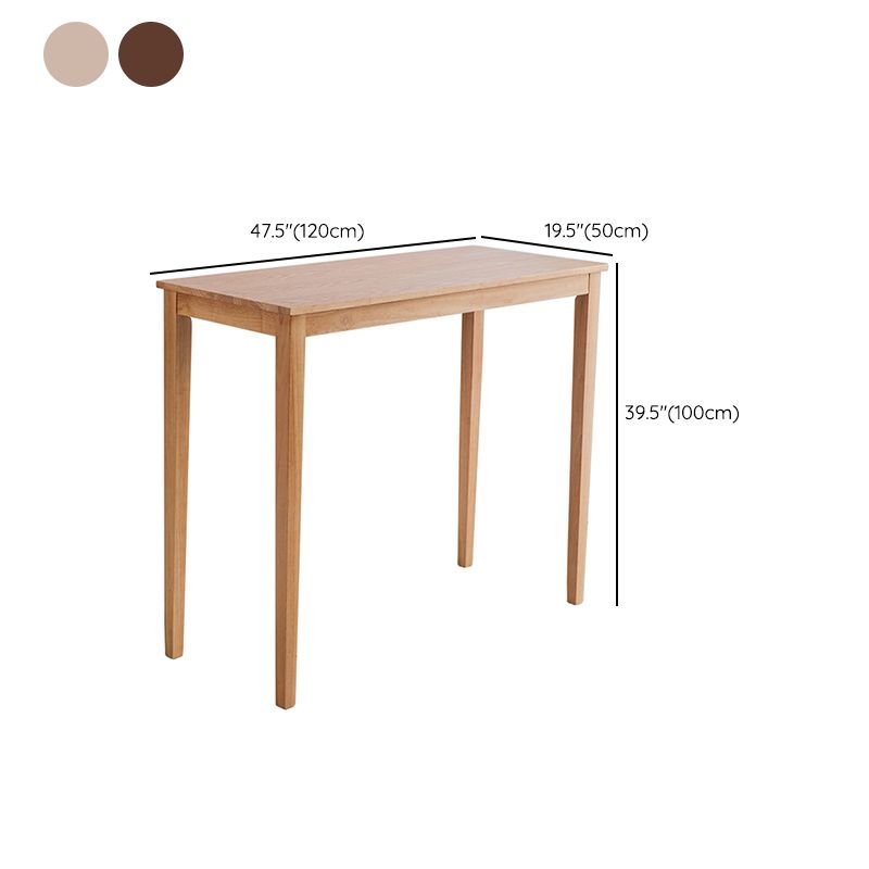Contemporary Rectangle Solid Wood Living Room Bar Dining Table