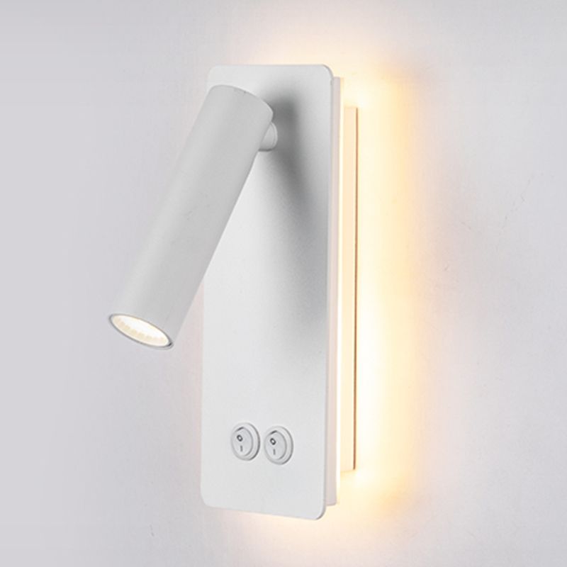 Modern Concise Rectangular LED Wall Light Aluminium Reading Wall Lamp for Bedroom
