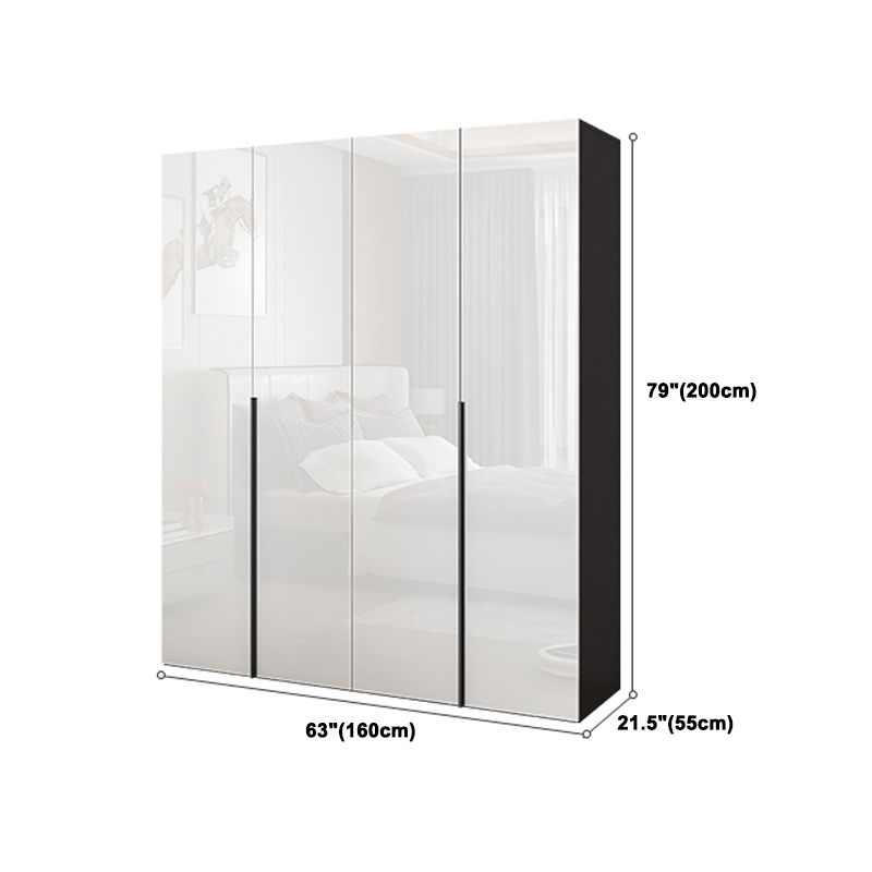 Engineered Wood Wardrobe Armoire Contemporary Storage Cabinet