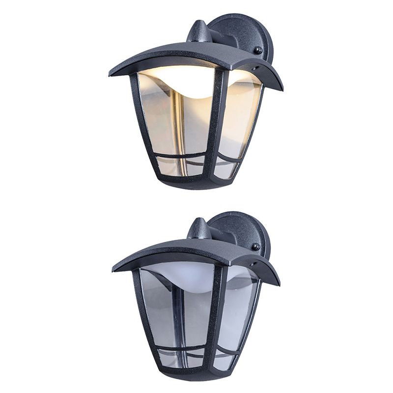 Black Finish Single Industrial Wall Mounted Sconce Glass Unique Wall Light