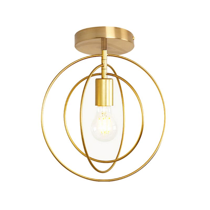 Modern Ceiling Light 1-Light Ceiling Mount Light with Metal Shade for Bedroom
