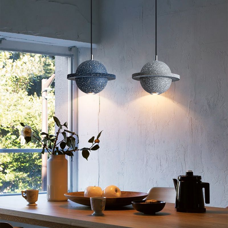 Modern Style Spherical Shape Pendant Lighting Stone Pendant Light for Bedroom