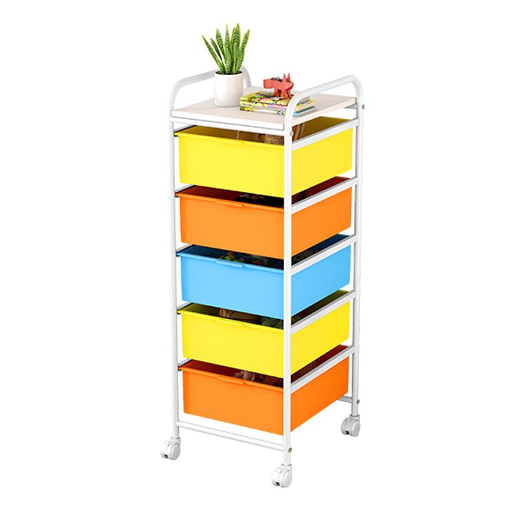 Metal and Plastic Bookshelf Scandinavian Bookcase for Home Office