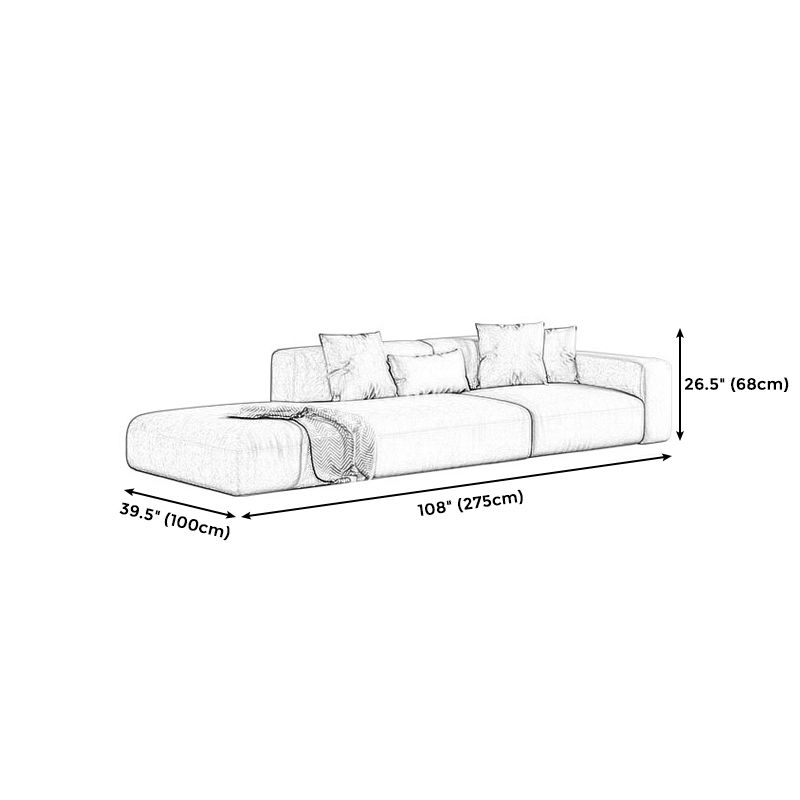 Faux Leather Stationary Living Room Square Arm Standard Pillows Sofa