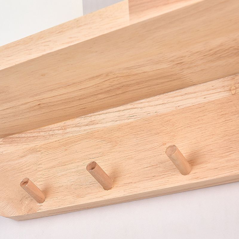 Japanese Style Wooden Wall Lamp Geometry Wall Light for Bedroom (Flowerpot Not Included)