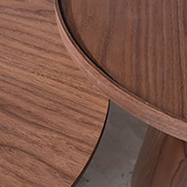 Contemporary Style Side End Table Pedestal Wooden Round Sofa Side Accent Table