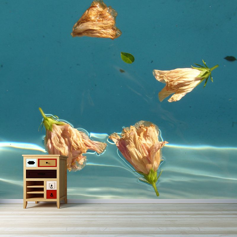 Flower Photography Mural Wallpaper Environment Friendly Indoor Wall Mural