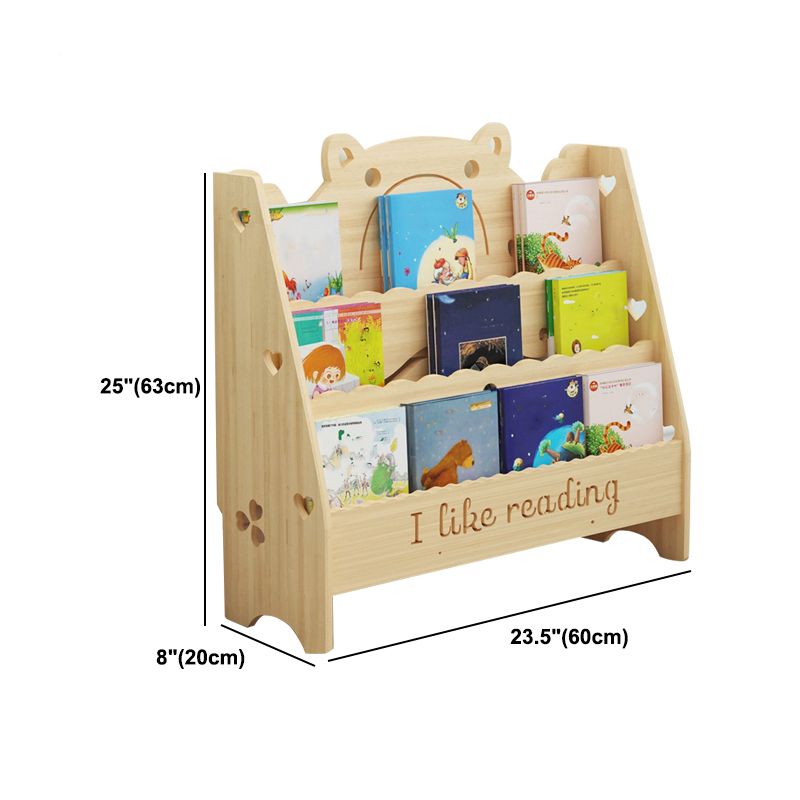 Ladder Closed Back Bookshelf Solid and Manufactured Wood Bookshelf for Home