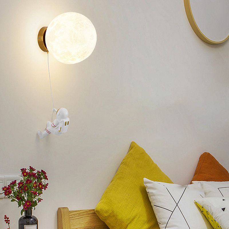 Globe Wall Lighting Modern Plastic 1 Light Wall Sconces for Children