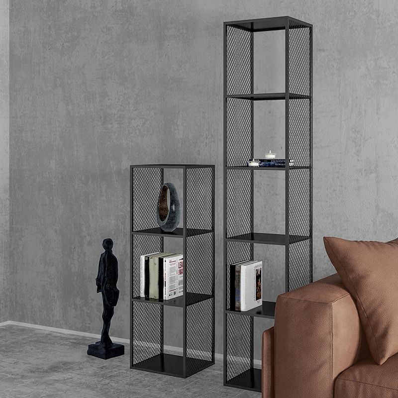 Industrial Metal Bookshelf Iron Open Back Bookcase for Office