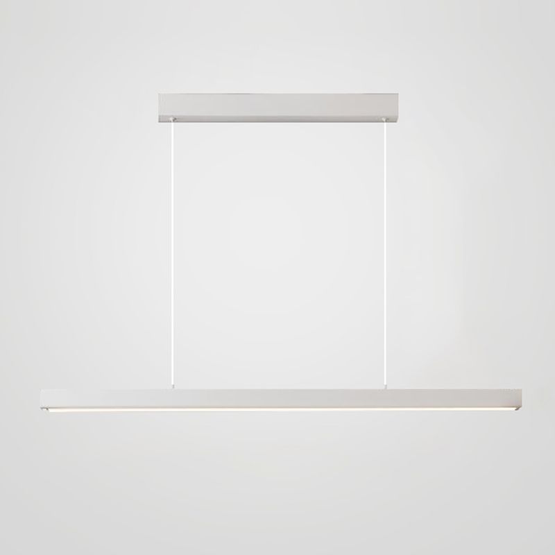 Estilo moderno Lámpara de colgante LED de rectángulo de luz colgante simple para comedor