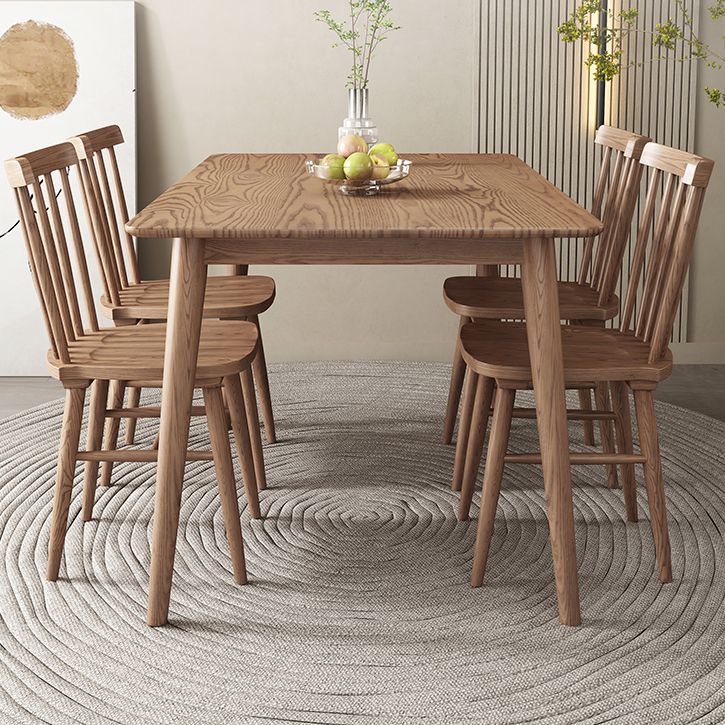 Rechthoek Ash vaste houten tafel moderne eettafel met 4 poten voor restaurant